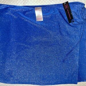 No Boundaries Glitter Blue Swim Cover Skirt